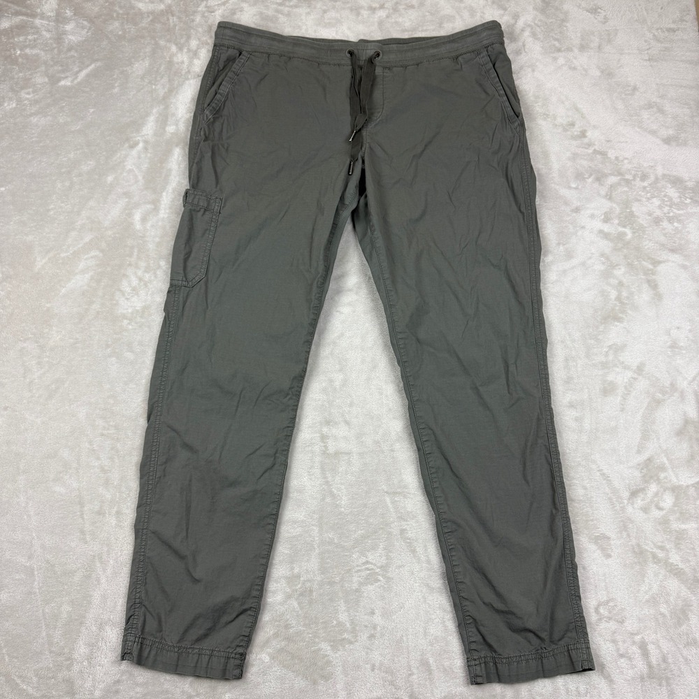 LL Bean Cargo Pants Ripstop Men Med W 39"-42" Light Hiking Outdoor Olive Green